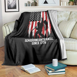 250th Anniversary USA Throw Blanket Bigfoot Patriotic American USA Flag TS14 Print Your Wear