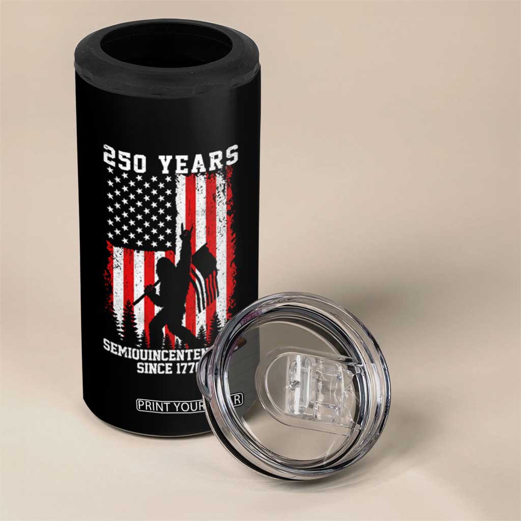 250th Anniversary USA 4 in 1 Can Cooler Tumbler Bigfoot Patriotic American USA Flag TS14 Print Your Wear