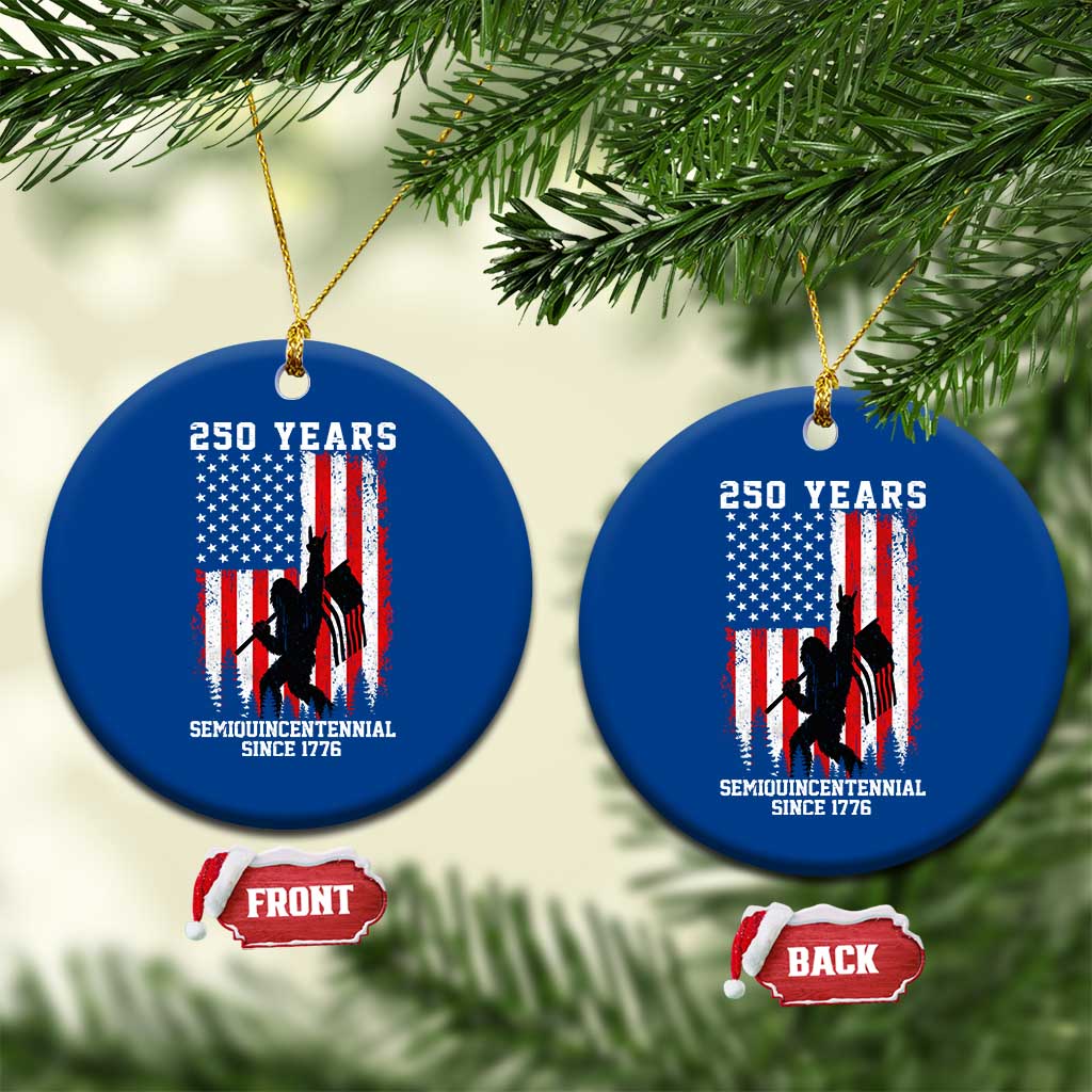 250th Anniversary USA Ceramic Ornament Bigfoot Patriotic American USA Flag TS14 1pc Blue Print Your Wear