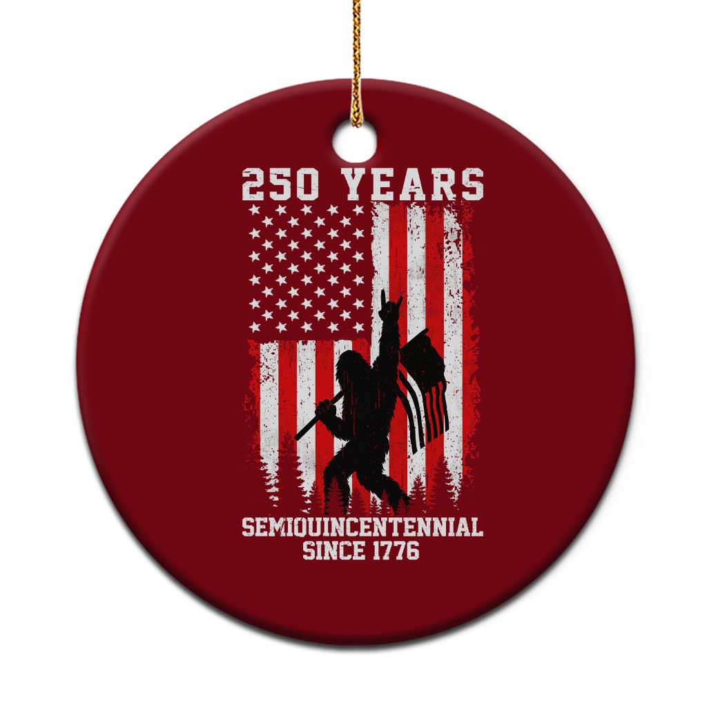 250th Anniversary USA Ceramic Ornament Bigfoot Patriotic American USA Flag TS14 1pc Red Print Your Wear