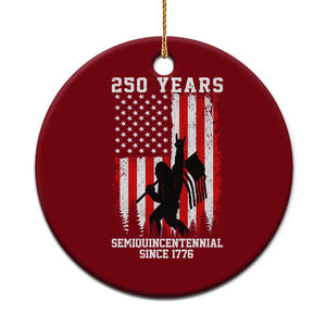 250th Anniversary USA Ceramic Ornament Bigfoot Patriotic American USA Flag TS14 1pc Red Print Your Wear