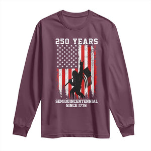 250th Anniversary USA Long Sleeve Shirt Bigfoot Patriotic American USA Flag TS14 Maroon Print Your Wear