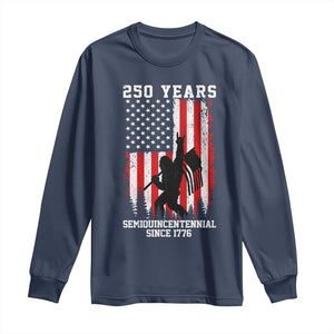 250th Anniversary USA Long Sleeve Shirt Bigfoot Patriotic American USA Flag TS14 Navy Print Your Wear