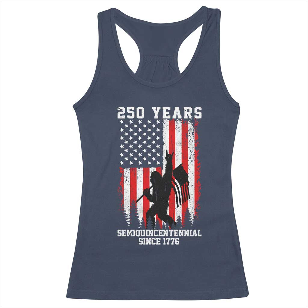 250th Anniversary USA Racerback Tank Top Bigfoot Patriotic American USA Flag TS14 Navy Print Your Wear
