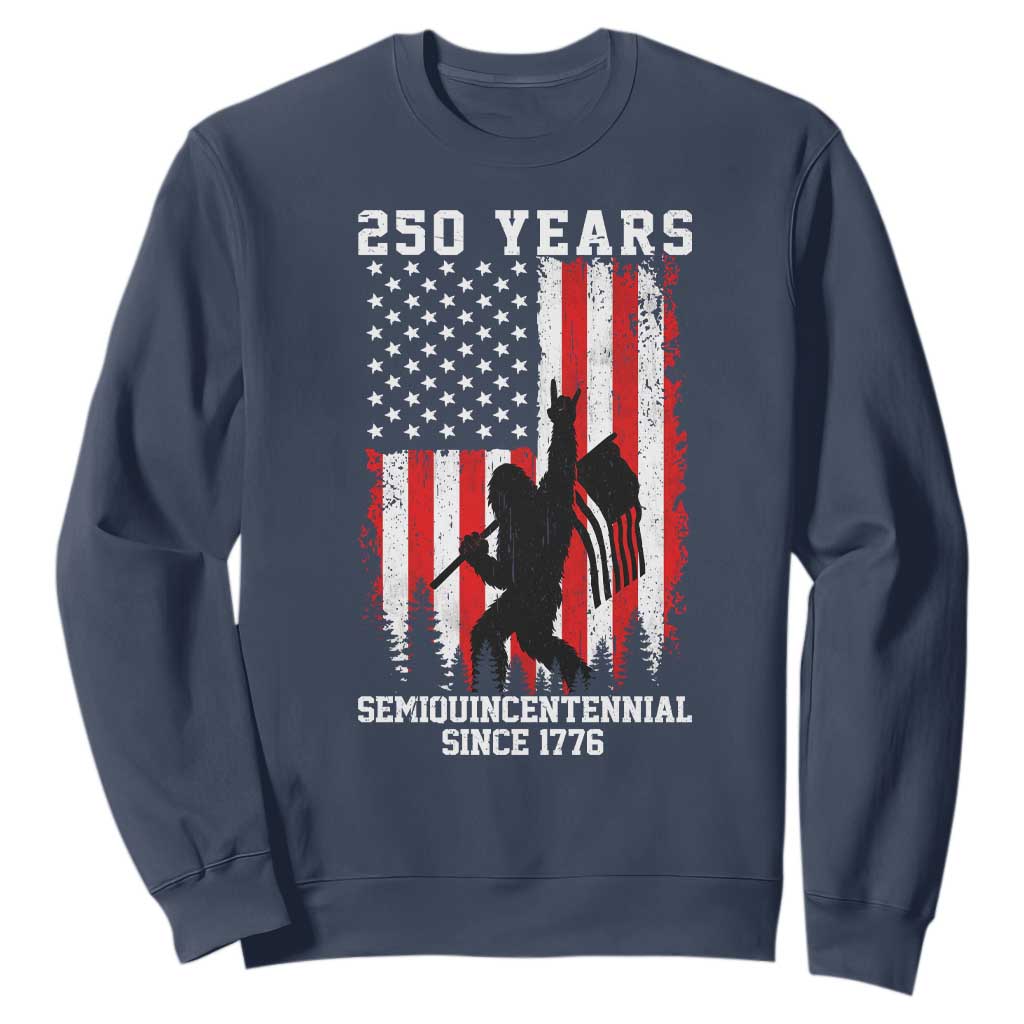 250th Anniversary USA Sweatshirt Bigfoot Patriotic American USA Flag TS14 Navy Print Your Wear