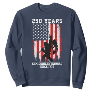 250th Anniversary USA Sweatshirt Bigfoot Patriotic American USA Flag TS14 Navy Print Your Wear