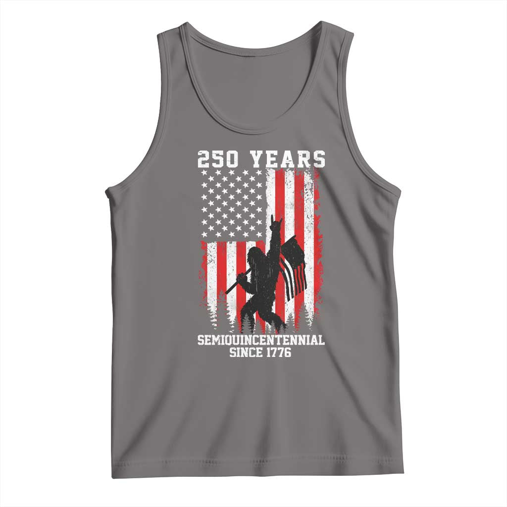 250th Anniversary USA Tank Top Bigfoot Patriotic American USA Flag TS14 Deep Heather Print Your Wear