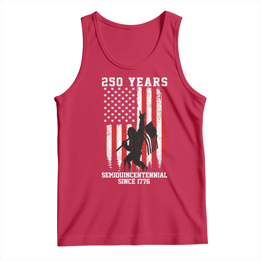 250th Anniversary USA Tank Top Bigfoot Patriotic American USA Flag TS14 Red Print Your Wear