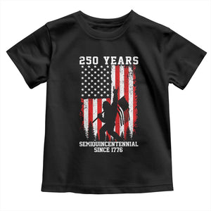 250th Anniversary USA Toddler T Shirt Bigfoot Patriotic American USA Flag TS14 Black Print Your Wear