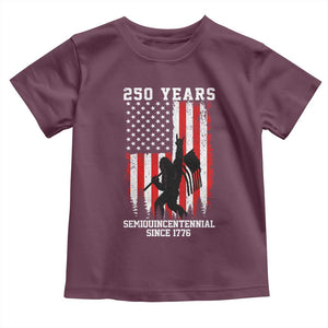 250th Anniversary USA Toddler T Shirt Bigfoot Patriotic American USA Flag TS14 Maroon Print Your Wear