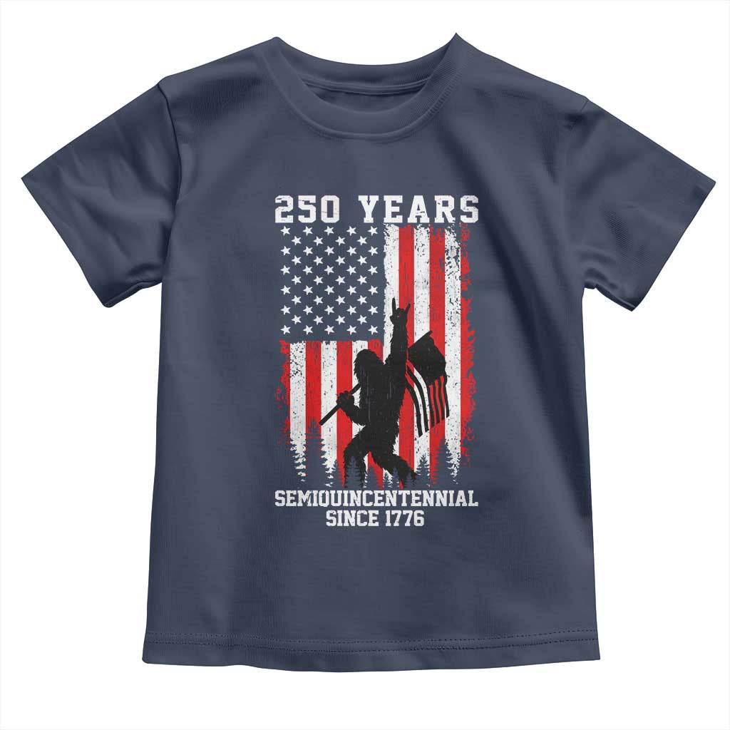 250th Anniversary USA Toddler T Shirt Bigfoot Patriotic American USA Flag TS14 Navy Print Your Wear