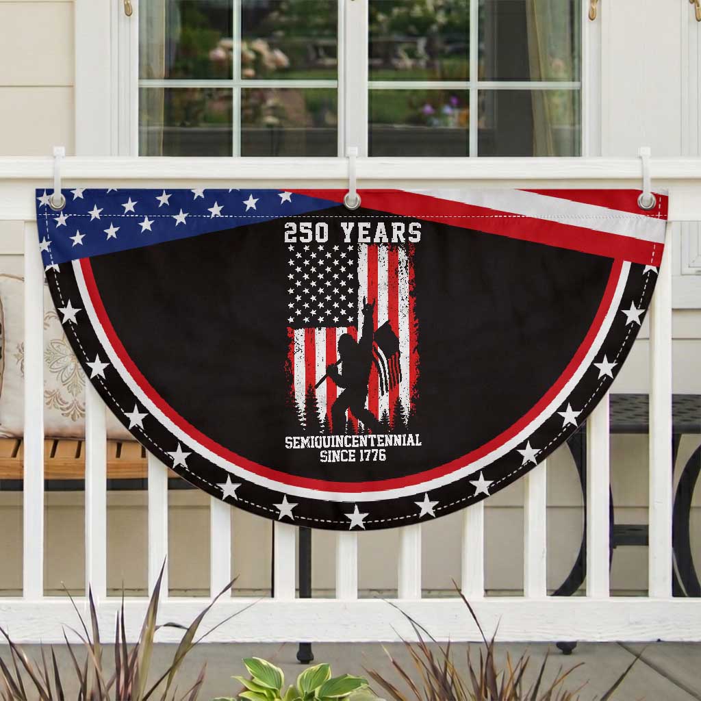 250th Anniversary USA Patriotic Fan Flag Funny Bigfoot American Flag 4th of July