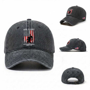 250th Anniversary USA Washed Cotton Baseball Cap Bigfoot Patriotic American USA Flag TS14 Washed Cap Universal Fit Dark Gray Print Your Wear