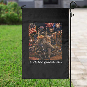 Funny Raccoon 4th of July Garden Flag Chill The Fourth Out TS14 Print Your Wear
