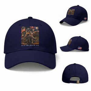 Funny Raccoon 4th of July Baseball Cap Chill The Fourth Out TS14 Baseball Cap Universal Fit Dark Blue Print Your Wear