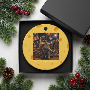 Funny Raccoon 4th of July Ceramic Ornament Chill The Fourth Out TS14 1pc Yellow Cheese Print Your Wear