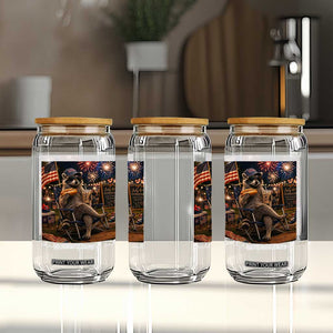 Funny Raccoon 4th of July Glass Can Chill The Fourth Out TS14 Print Your Wear