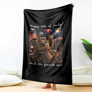 4th of July Bigfoot Throw Blanket Patriotic Sasquatch American Flag Party Festival TS14 Print Your Wear