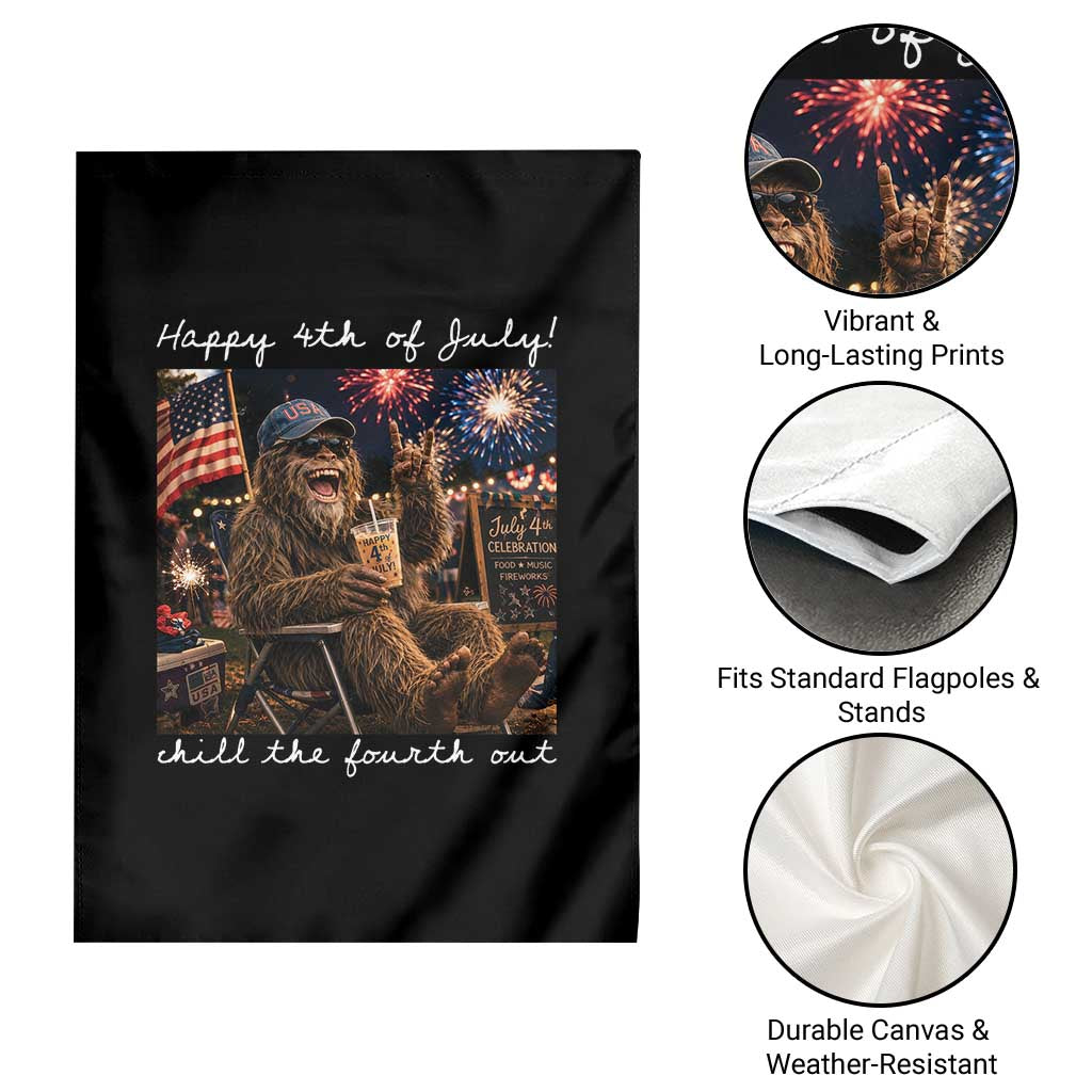 4th of July Bigfoot Garden Flag Patriotic Sasquatch American Flag Party Festival TS14 Print Your Wear
