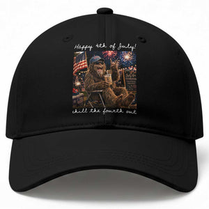 4th of July Bigfoot Baseball Cap Patriotic Sasquatch American Flag Party Festival TS14 Print Your Wear