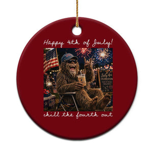4th of July Bigfoot Ceramic Ornament Patriotic Sasquatch American Flag Party Festival TS14 1pc Red Print Your Wear