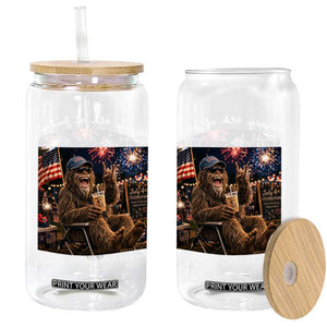 4th of July Bigfoot Glass Can Patriotic Sasquatch American Flag Party Festival TS14 Print Your Wear