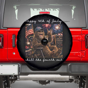4th of July Bigfoot Spare Tire Cover Patriotic Sasquatch American Flag Party Festival TS14 Black Print Your Wear