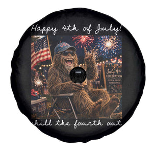 4th of July Bigfoot Spare Tire Cover Patriotic Sasquatch American Flag Party Festival TS14 Print Your Wear