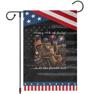 4th of July Bigfoot Patriotic Garden Flag Patriotic Sasquatch American Flag Party Festival TS14 Distressed Black Blue Print Your Wear