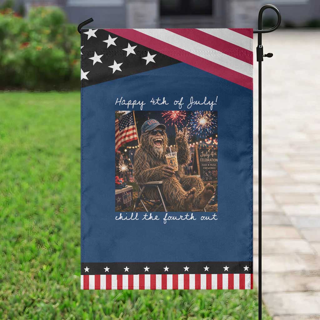 4th of July Bigfoot Patriotic Garden Flag Patriotic Sasquatch American Flag Party Festival TS14 Classic Blue Black Print Your Wear