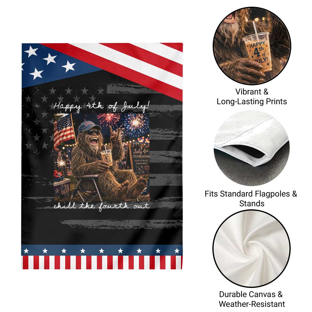 4th of July Bigfoot Patriotic Garden Flag Patriotic Sasquatch American Flag Party Festival TS14 Print Your Wear