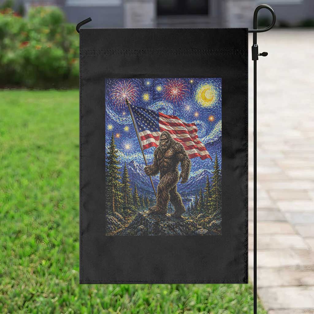 Bigfoot Patriotic 250 Years of Freedom Garden Flag American USA Flag Stary Night TS14 Print Your Wear