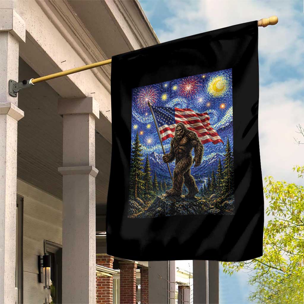 Bigfoot Patriotic 250 Years of Freedom Garden Flag American USA Flag Stary Night TS14 Print Your Wear
