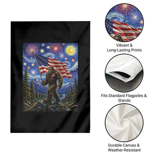 Bigfoot Patriotic 250 Years of Freedom Garden Flag American USA Flag Stary Night TS14 Print Your Wear
