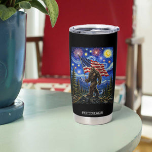 Bigfoot Patriotic 250 Years of Freedom Tumbler Cup American USA Flag Stary Night TS14 Print Your Wear