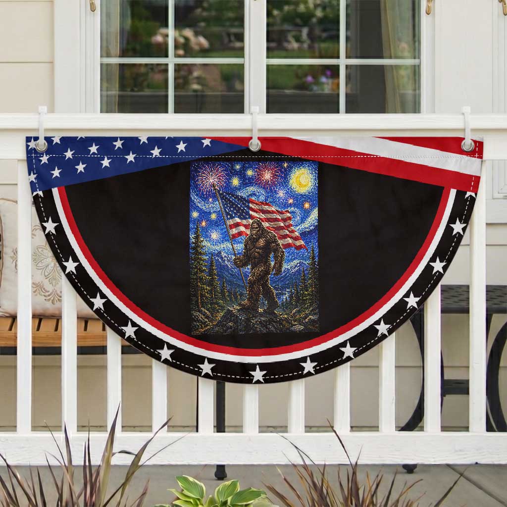 Bigfoot 250 Years of Freedom Patriotic Fan Flag American USA Flag Stary Night