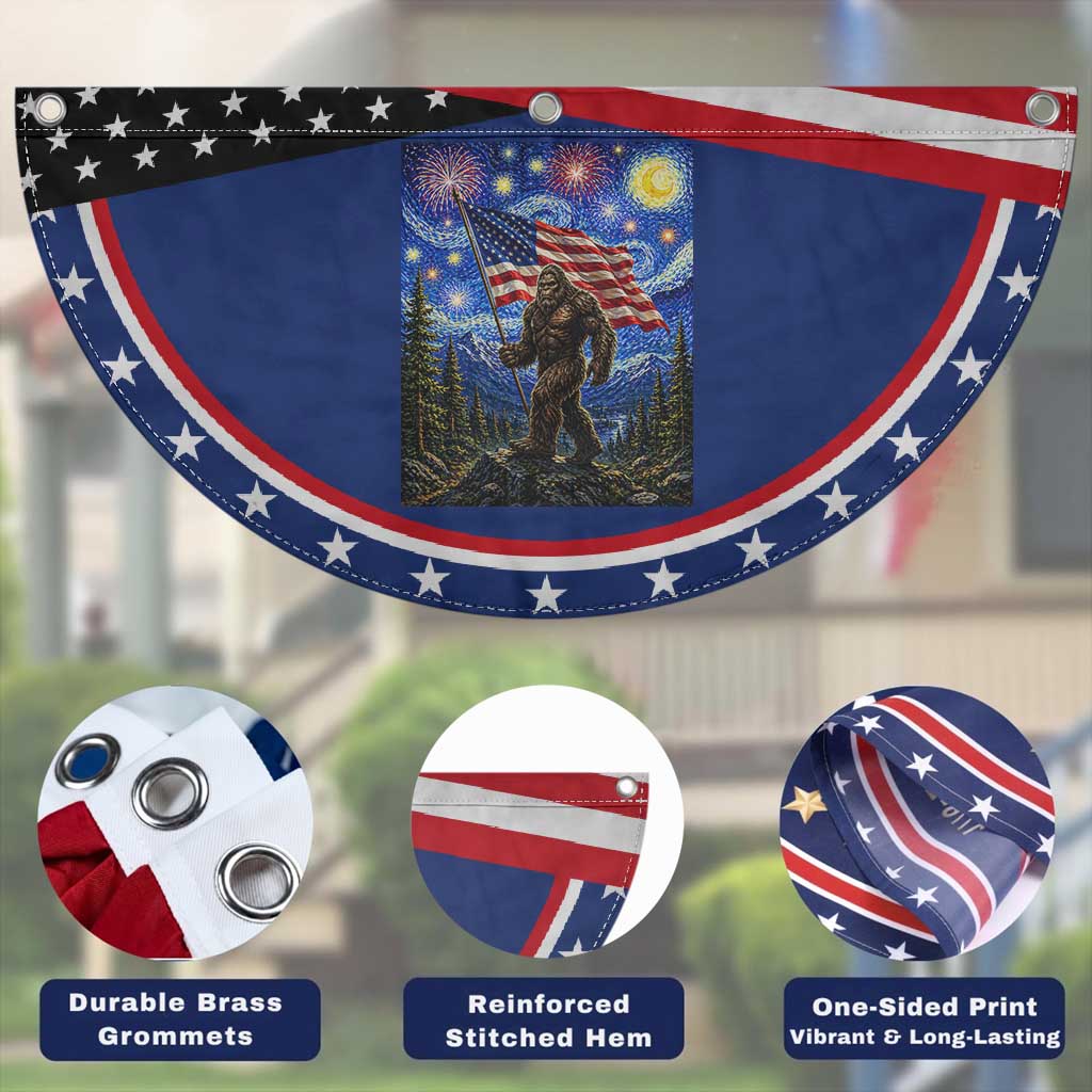 Bigfoot 250 Years of Freedom Patriotic Fan Flag American USA Flag Stary Night