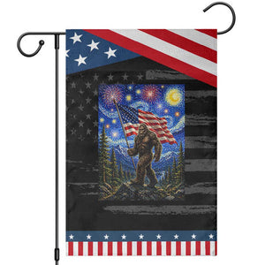 Bigfoot Patriotic 250 Years of Freedom Patriotic Garden Flag American USA Flag Stary Night TS14 Distressed Black Blue Print Your Wear