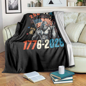 250th Anniversary USA Throw Blanket Bigfoot American Flag Patriotic 4th of July TS14 Print Your Wear