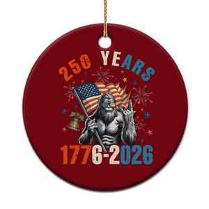 250th Anniversary USA Ceramic Ornament Bigfoot American Flag Patriotic 4th of July TS14 1pc Red Print Your Wear