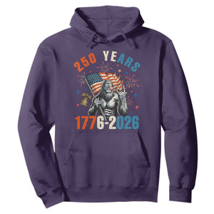 250th Anniversary USA Hoodie Bigfoot American Flag Patriotic 4th of July TS14 Purple Print Your Wear
