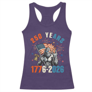 250th Anniversary USA Racerback Tank Top Bigfoot American Flag Patriotic 4th of July TS14 Purple Print Your Wear