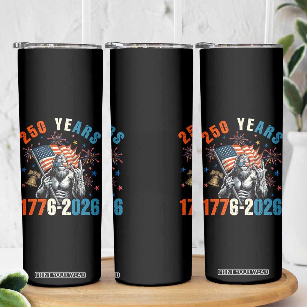 250th Anniversary USA Skinny Tumbler Bigfoot American Flag Patriotic 4th of July TS14 Print Your Wear