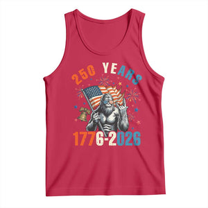 250th Anniversary USA Tank Top Bigfoot American Flag Patriotic 4th of July TS14 Red Print Your Wear