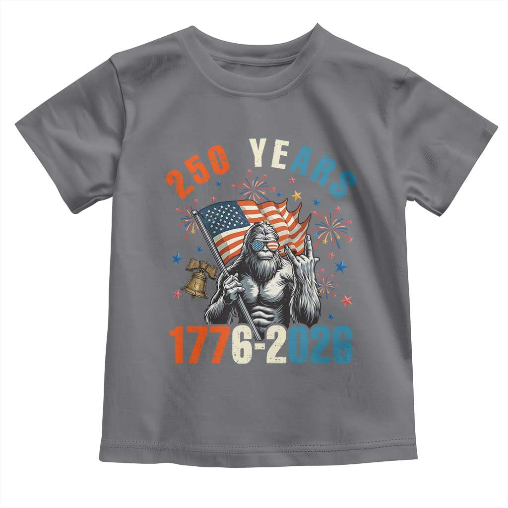 250th Anniversary USA Toddler T Shirt Bigfoot American Flag Patriotic 4th of July TS14 Charcoal Print Your Wear