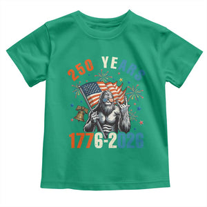 250th Anniversary USA Toddler T Shirt Bigfoot American Flag Patriotic 4th of July TS14 Irish Green Print Your Wear