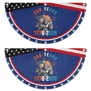 250th Anniversary USA Patriotic Fan Flag Funny Bigfoot American Flag 4th of July