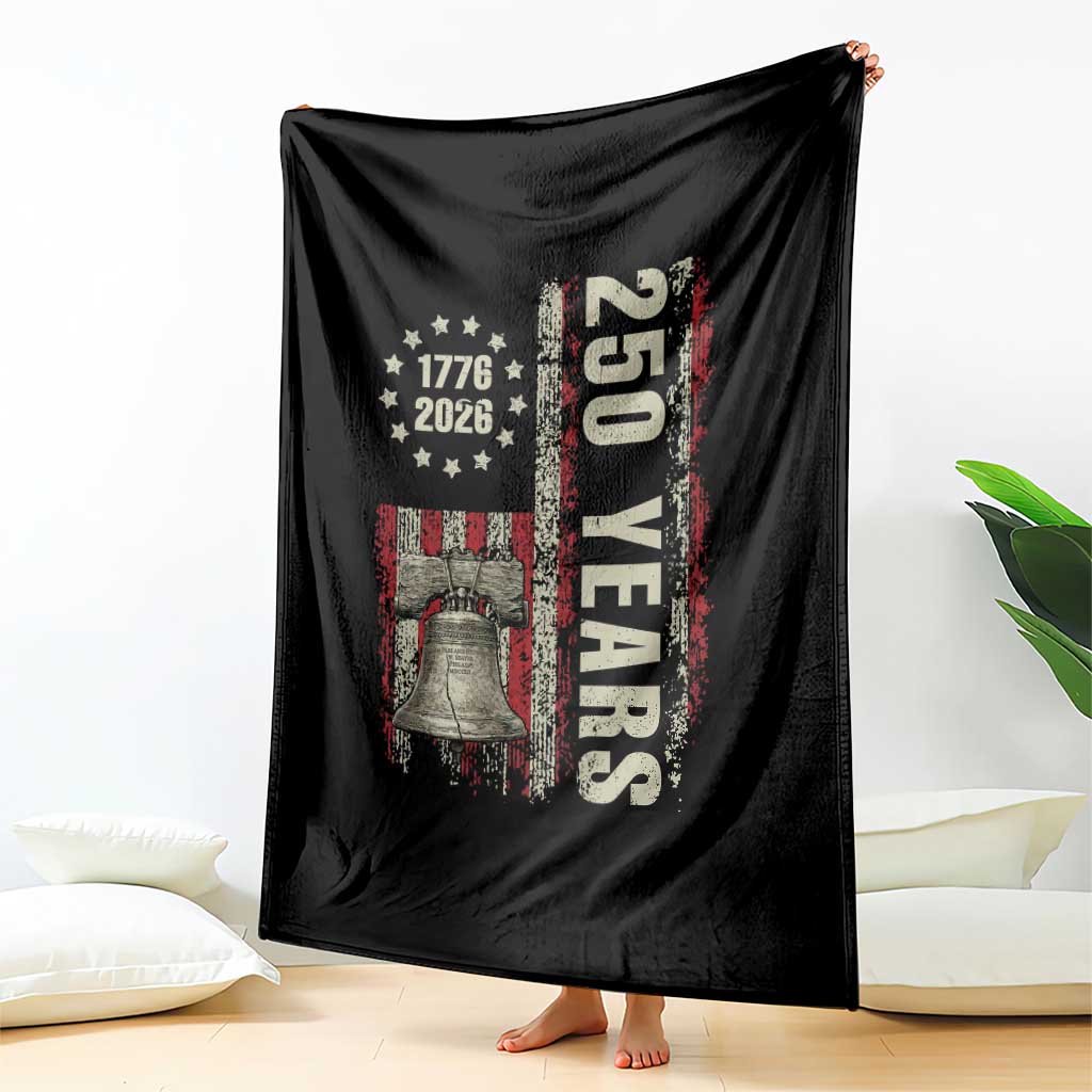250th Anniversary USA Throw Blanket Patriotic Liberty Bell 1776 2026 American Flag TS14 Print Your Wear