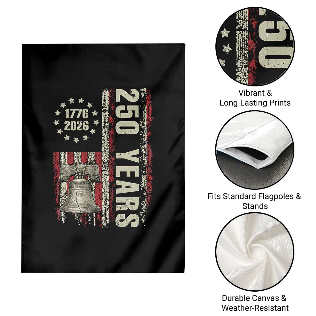 250th Anniversary USA Garden Flag Patriotic Liberty Bell 1776 2026 American Flag TS14 Print Your Wear