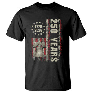 250th Anniversary USA T Shirt Patriotic Liberty Bell 1776 2026 American Flag TS14 Black Print Your Wear